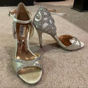 Badgley Mischka jeweled heels